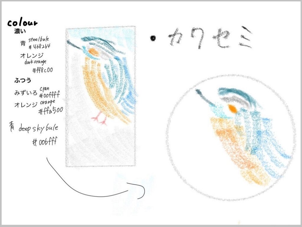 生徒が描いたスケッチ(一部)