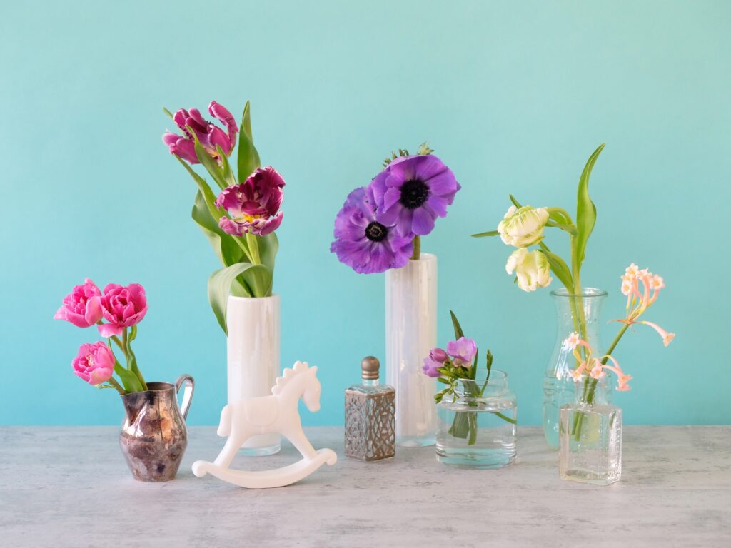 250 本の花を配布